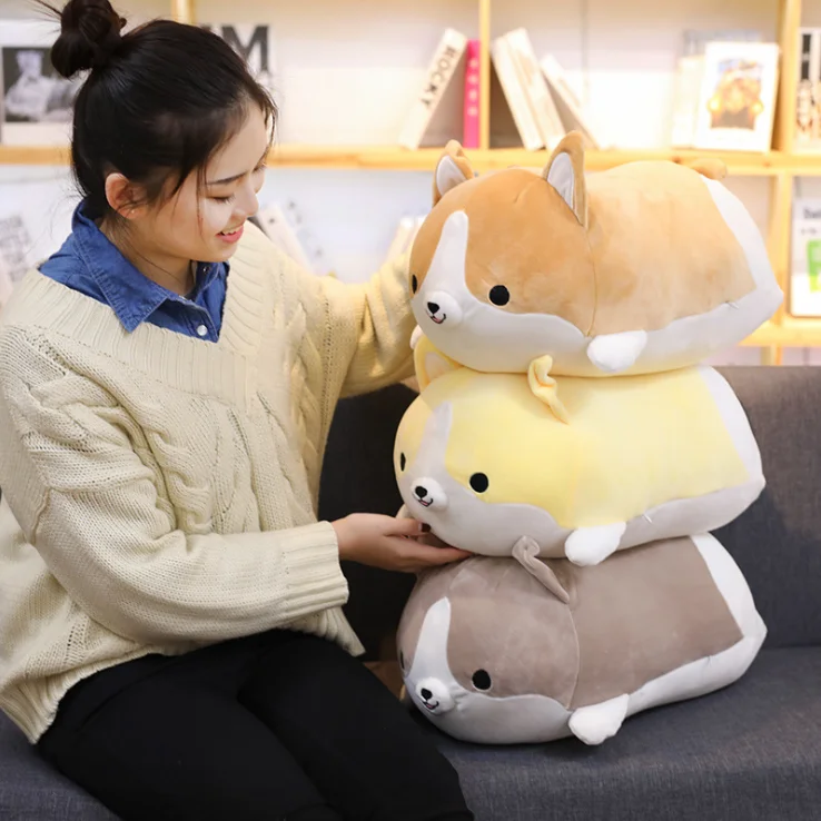 cute funny corgi dog butt plush pillows soft toys