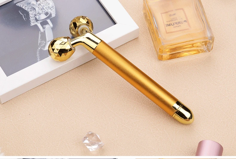 vibrating 24k gold energy beauty bar 3D roller