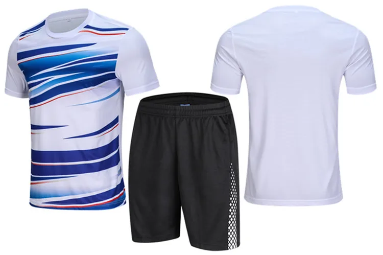 Wholesale adults breathable sports jersey printing table tennis uniform sets sublimation badminton clothes