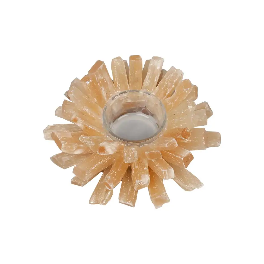 Natural Stone Candle Holder Quartz Crystal Candle Holders For
