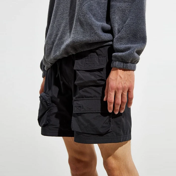 Custom Mens Summer Casual Elastic Waist Nylon Cargo Shorts - Buy Shorts ...