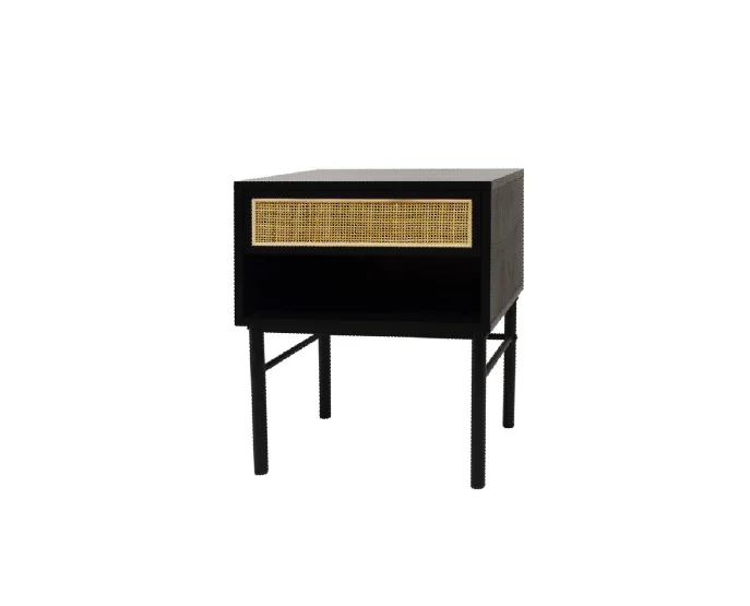 
Layered rattan storage cabinet 
