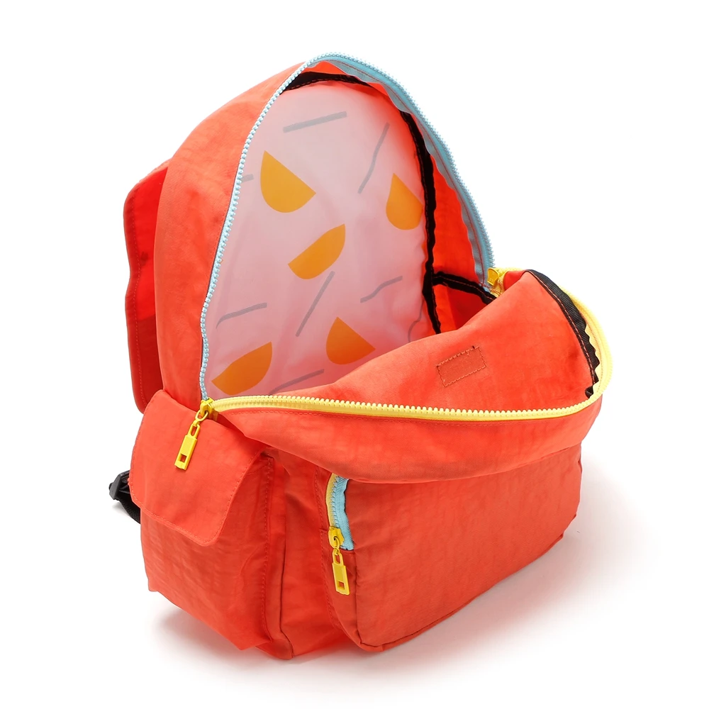 便宜的轻量级时尚橙色背包多功能儿童书包