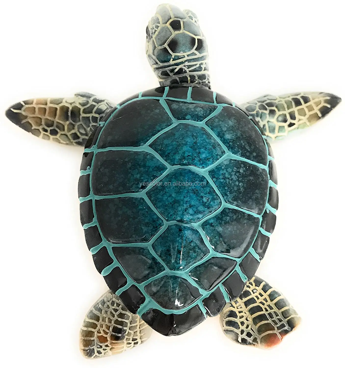 Blue Sea Turtle Resin Figurine For Indoor Outdoor Decor - Buy Sea ...