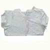 Cleaning wiping wholesale 10 100 KG bulk white color used t shirts 100%cotton rags