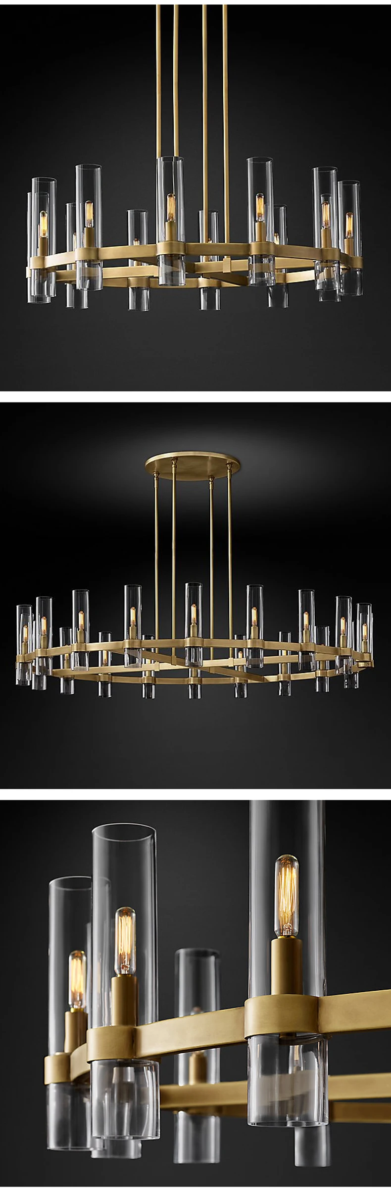 Custom made European modern design hotel decoration  Hotel Lobby Indoor Glass chandelier Industrial LED Modern Pendant Lights