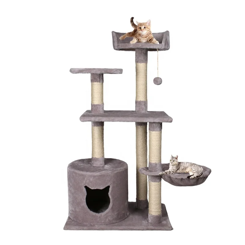 light grey cat tree