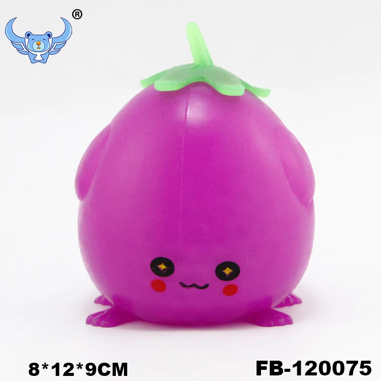 Cute Squeeze Vegetables Eggplant Water Beads Ball Toy Vegetable Tomato Ball Toys For Kids