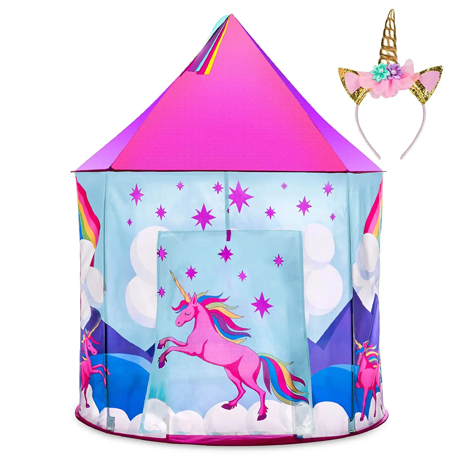 Unicorns Kids Play Tent for Girls Xmas Gifts for Girls and Boys Princess 