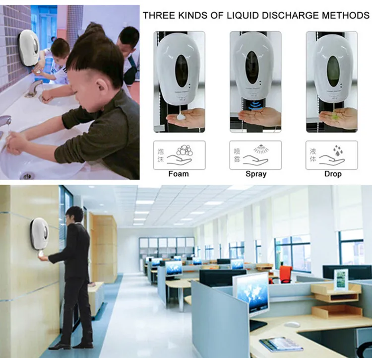 New Design Foam Soap Dispenser 1000ML Refillable Bottle Automatic Hand Sanitizer Dispenser