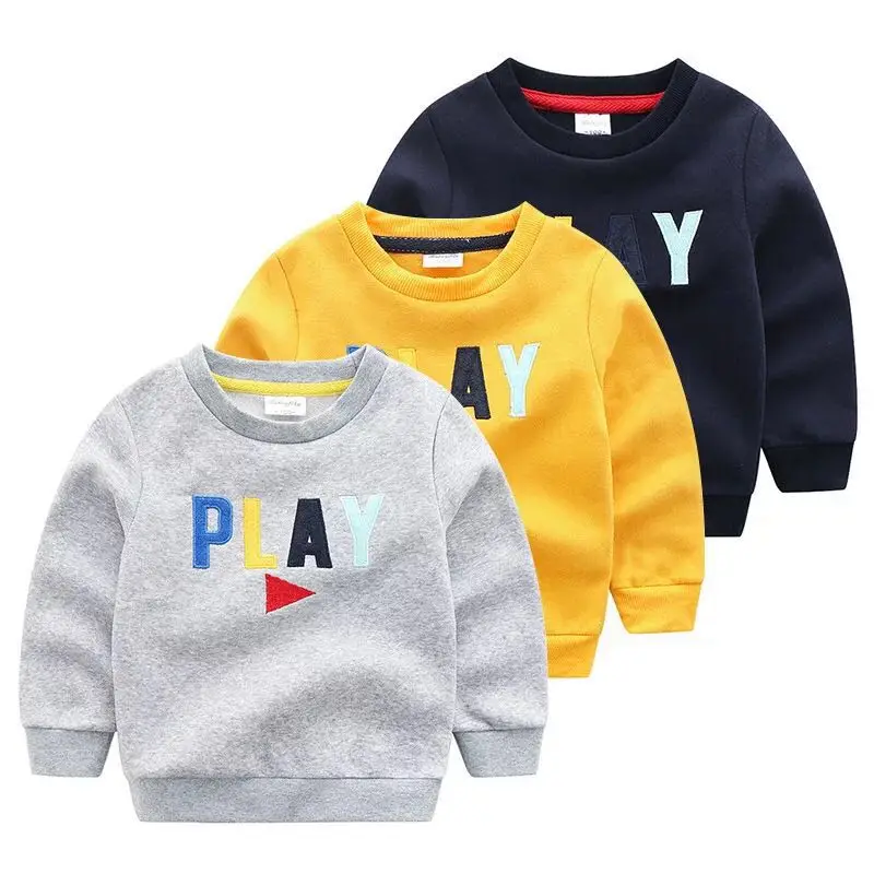 
Wholesale Good Price O-neck 100% Cotton Plain Custom Children Sports Boys Hoodies 