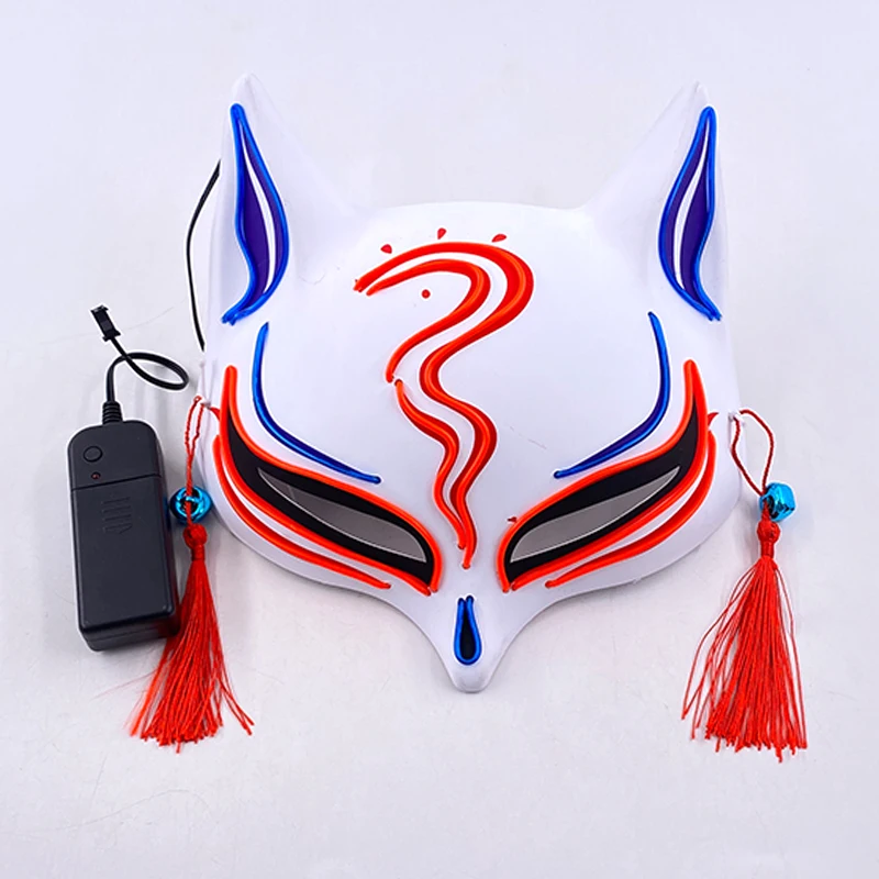 Leuchtende Led Fuchsmaske Für Damen Für Cosplay Und Partys_voghion.com