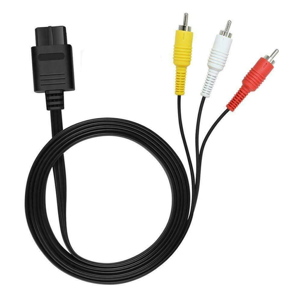 6ft Av Tv Rca Video Cord Cable For Game Cube/for Snes Gamecube/for
