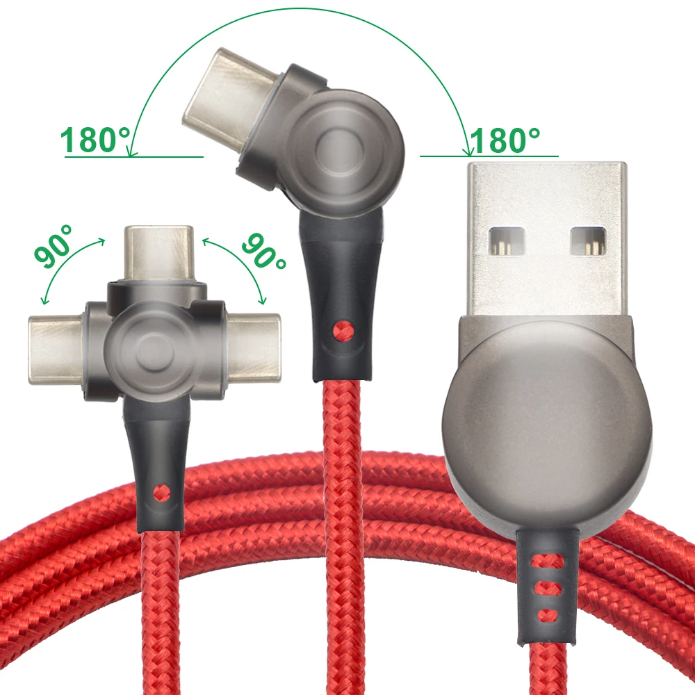 Bofan Hot Selling Creative Design Flexible Rotation Connector Elbow Head Usb Cable For Ios Android Type C - ANKUX.COM