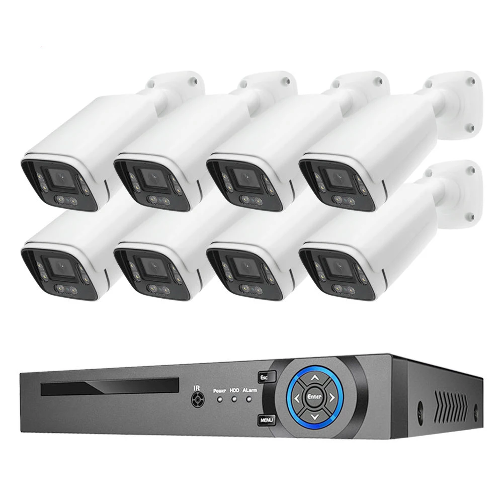 8-channel NVR with HDD bay, HDMI output, and PoE switch ports