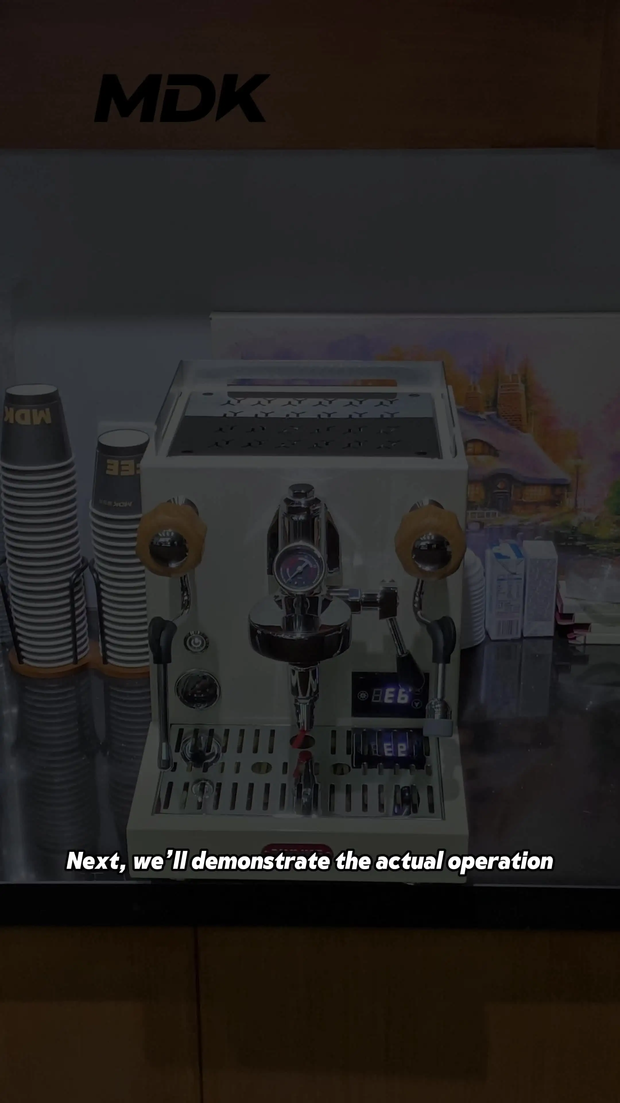 MDK MC-6 Semi-Automatic Espresso Machine for Business Use - 1600W