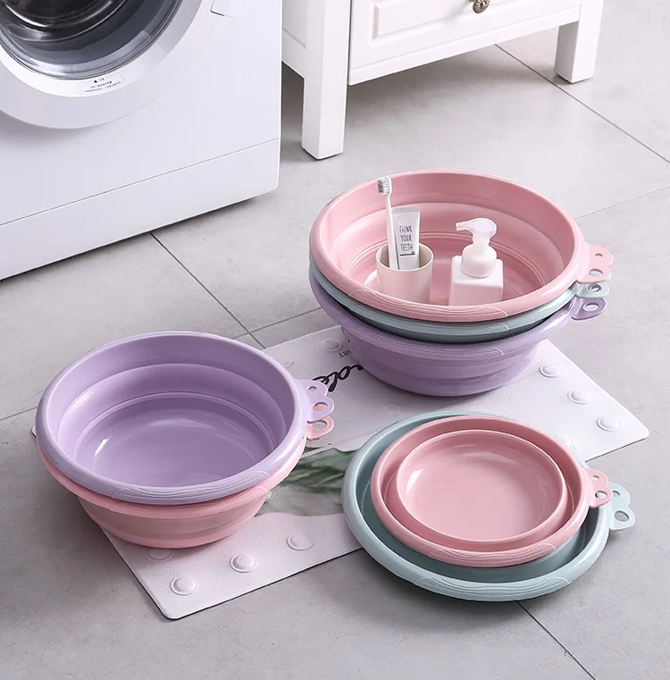 便携式可折叠洗手盆浴缸投手旅行折叠洗脸盆浴室配件淋浴盆