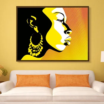 African Art Beautiful Woman Poster And Prints Girl Face Abstract Portrait Painting Home Canvas Art Wall Decor Painting Buy African Art Abstract Portrait Painting Canvas Art Wall Decor Product On Alibaba Com