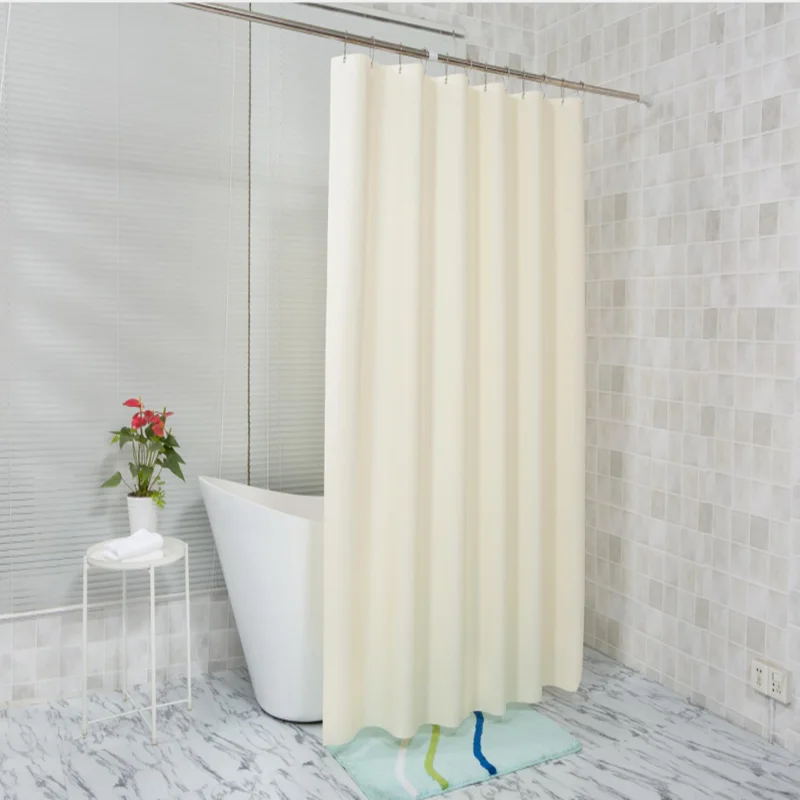 Clear Waterproof Pvc Free 3d Peva Shower Curtain Mildew Proof With