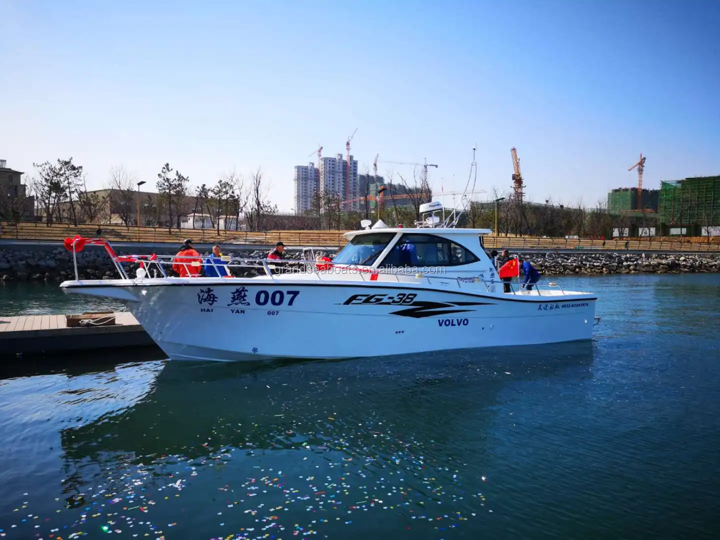 40ft high speed frp luxury fishing yacht for sale