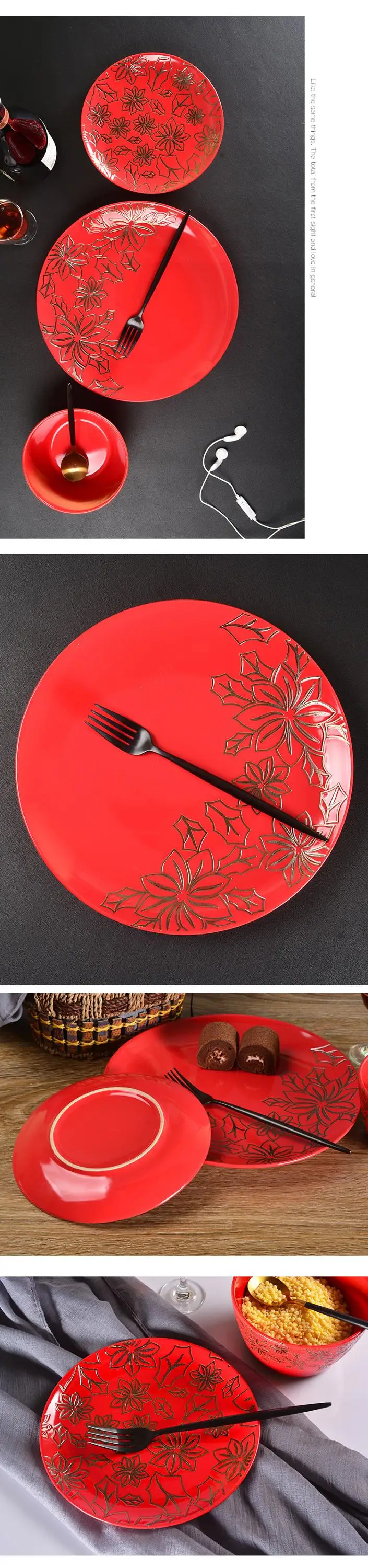 Wholesale Chinese Style 11inch Red Decorative Dinner Plates Bulk Wedding Decor Ceramic Plates Buy Decor Ceramic Plates Wedding Ceramic Plates Red Decorative Plates Product On Alibaba Com