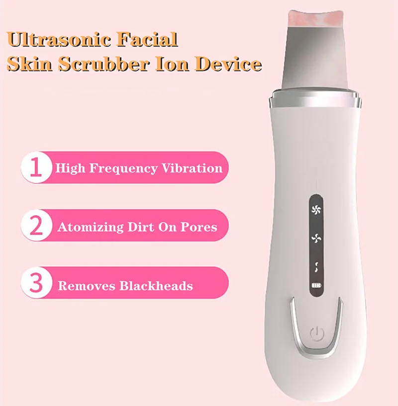 Multi-functional Facial Lifting Ultrasonic Facial Skin Scrubber For Commercial &amp; Home Use