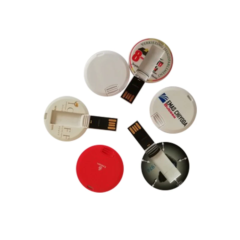 Custom and Cheap Price Round Card USB2.0 4GB/8GB/16GB/32GB/64GB USB Flash Drive - ANKUX.COM