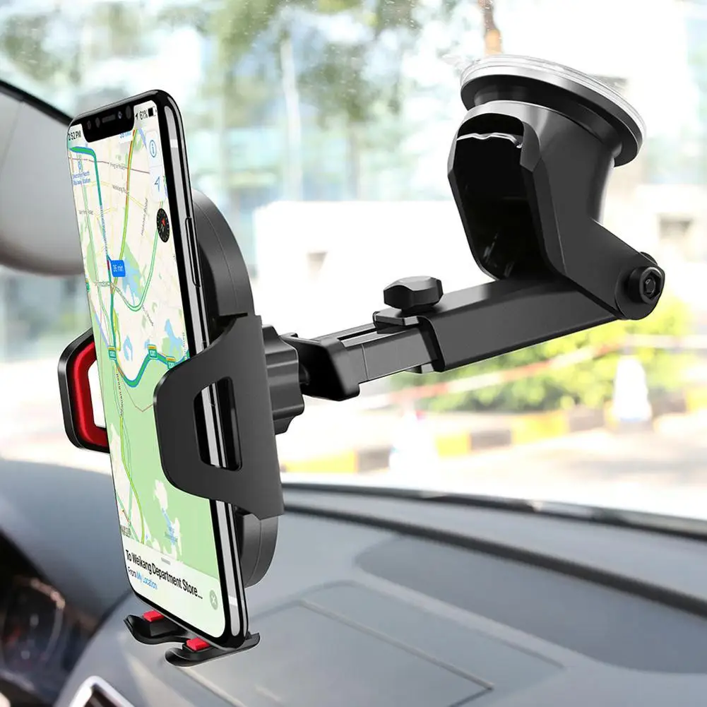 2020 One touch Suction Cup Car Phone Holder Dashboard Windshield  Mobile Phone Stand GPS Holder