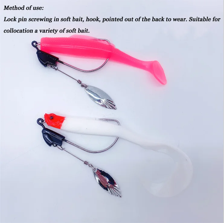 Jig Head Hook 1/0 2/0 3/0 4/0 5/0 Fishing Swimmer Hooks Barbed