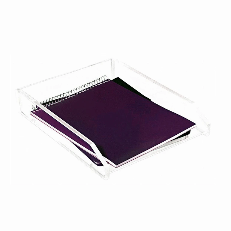 Clear Acrylic Stacking Letter Tray Transparent Acrylic Paper Tray