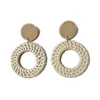 Eico wholesale Cloth Unique Design Fashion Indian Jewelry National Style Button Shape Dangle Earrings