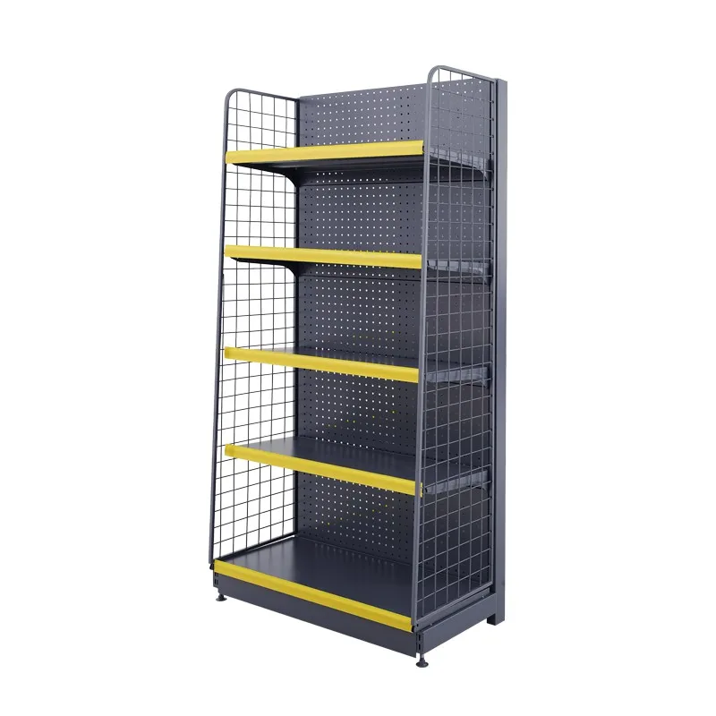 
factory offer metal pegboard display shelf rack stand for bread, snack, crisp, candy, pet food 