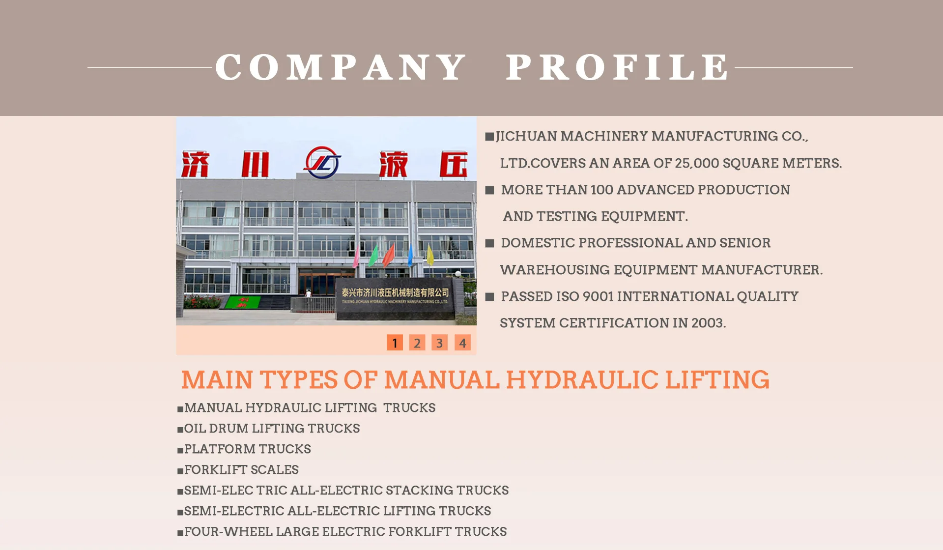 Taixing Jichuan Hydraulic Machinery Co Ltd Pallet Truck Manual Forklift