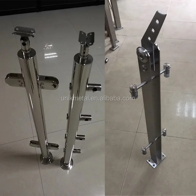 stainless steel  interior curved glass wood stairs /punched hole metal railing/laminated glass glass stairs8.jpg