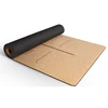 gym fitness non slip natural rubber cork yoga mat eco friendly