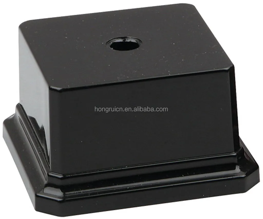 Black Plastic Square Trophy Base Plinth 55 X 55 X 40mm FREE Engraving 