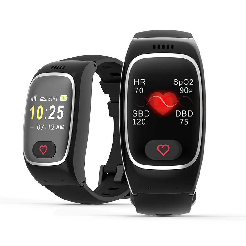 Exactly gps position medical Health Heart Rate Monitor Smart watch 4G fall detection GPS Tracker for elderly and patients