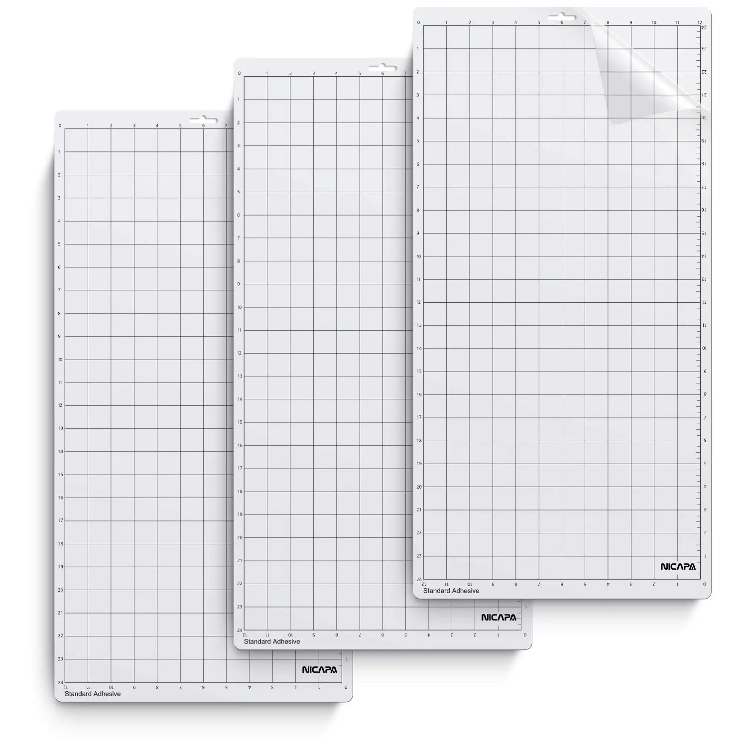 
Nicapa StandardGrip 12x24 3Mats inch Cutting Mat for Silhouette Cameo 3/2/1 