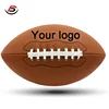Brown PU sport antique leather rugby ball foam