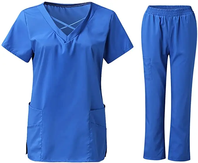 Custom Women Hospital Spa Wear Vneck 