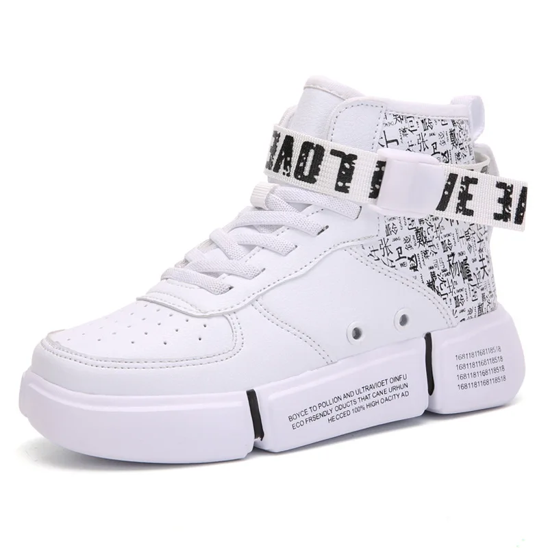 New Arrival High Top Children Black And White School Shoes Children's ...