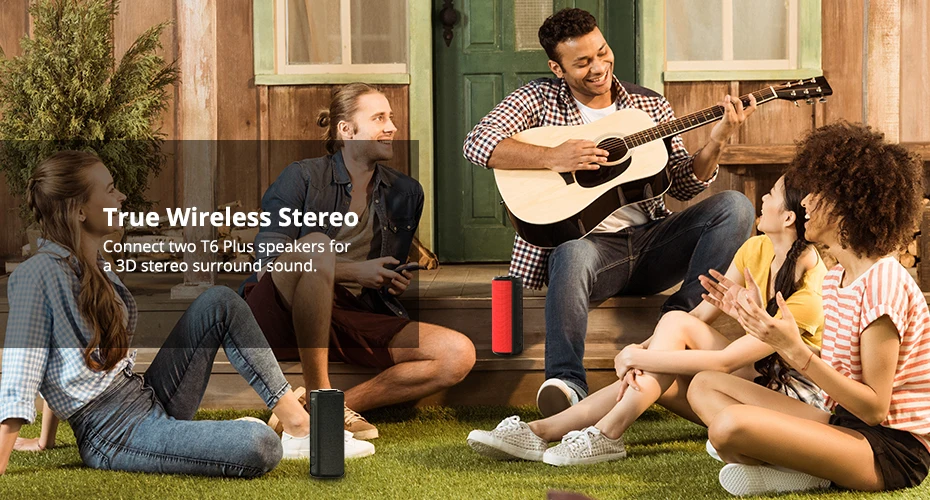 BT Speaker 40W Portable Speaker Deep Bass Soundbar with IPX6 Waterproof, Power Bank Function SoundPulse Tronsmart T6 Plus - ANKUX.COM