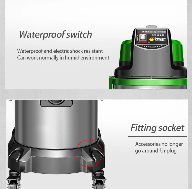 Industrial Usage Wet Dry Commercial Vacuum Cleaner With 50l Capacity