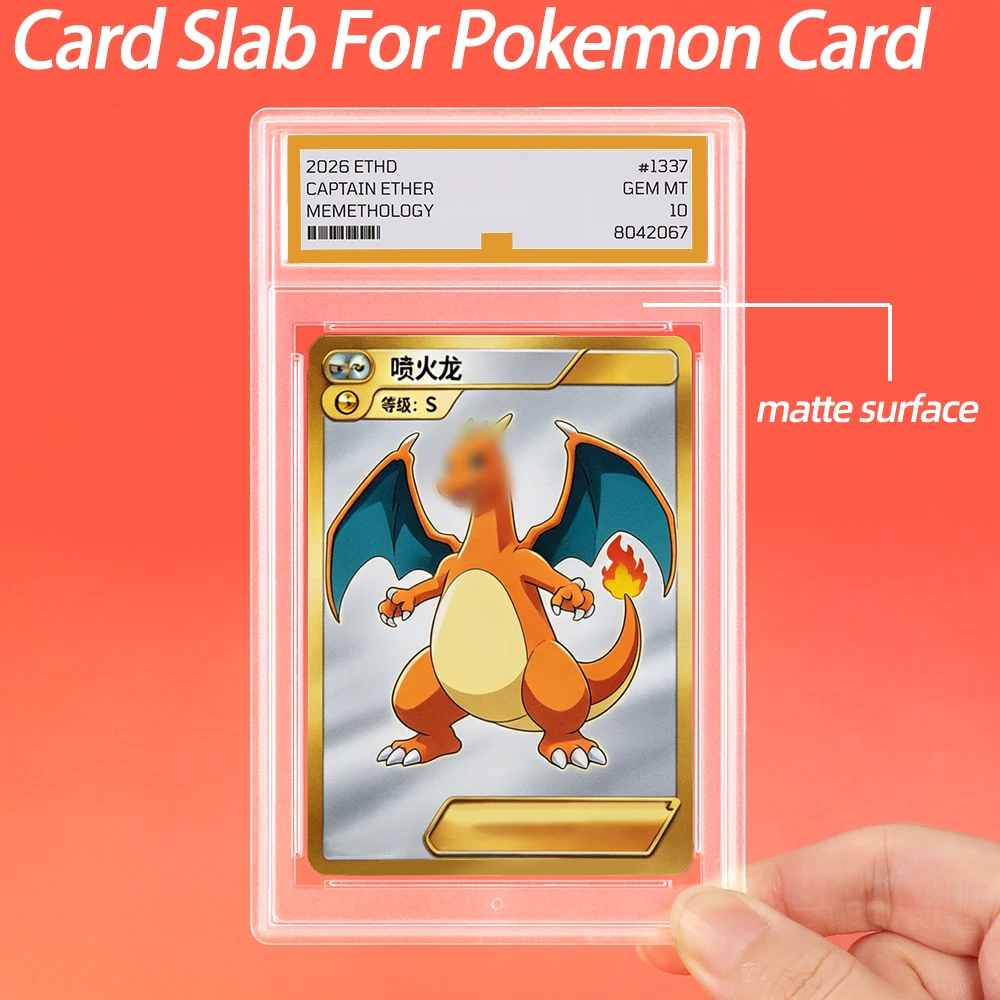 pokemon card plastic case PSA / CGC / TAG Graded Acrylic Dinavio Crafthouse Thick acrylic walls Magnetic lid closure Stackable display fit 100pcs 65*90mm Bulge Games Card