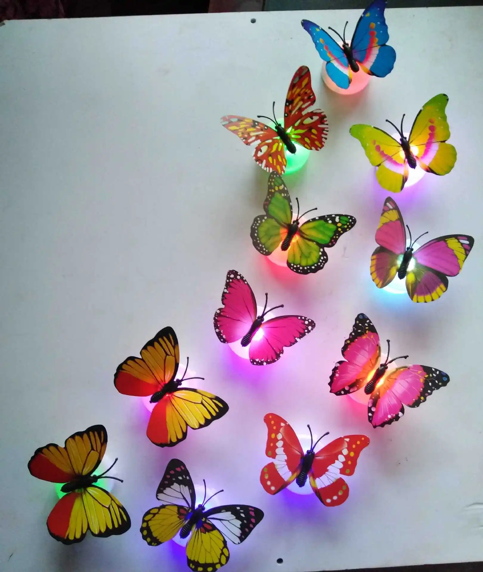 realistic pvc led 3d butterfly wall