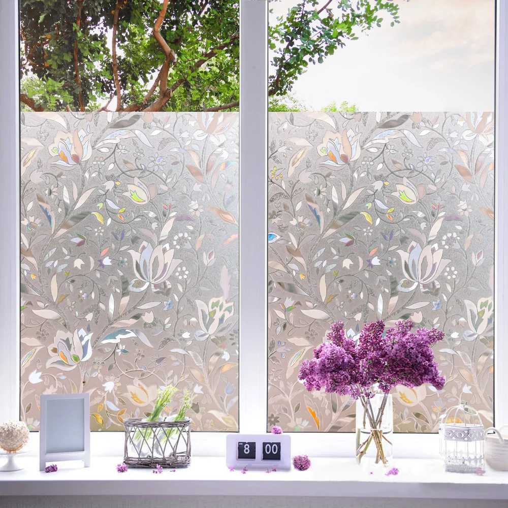 Gline Home Glass Decorative Window Privacy Film Static Cling 3d ...