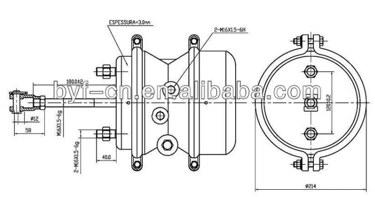 Byfストローク64ミリメートルトラックエアブレーキ室t24 24 T24 30 T30 30 Buy トラックブレーキチャンバー デュアルエアトラックブレーキチャンバー トラックのエアブレーキチャンバt3030 Product On Alibaba Com