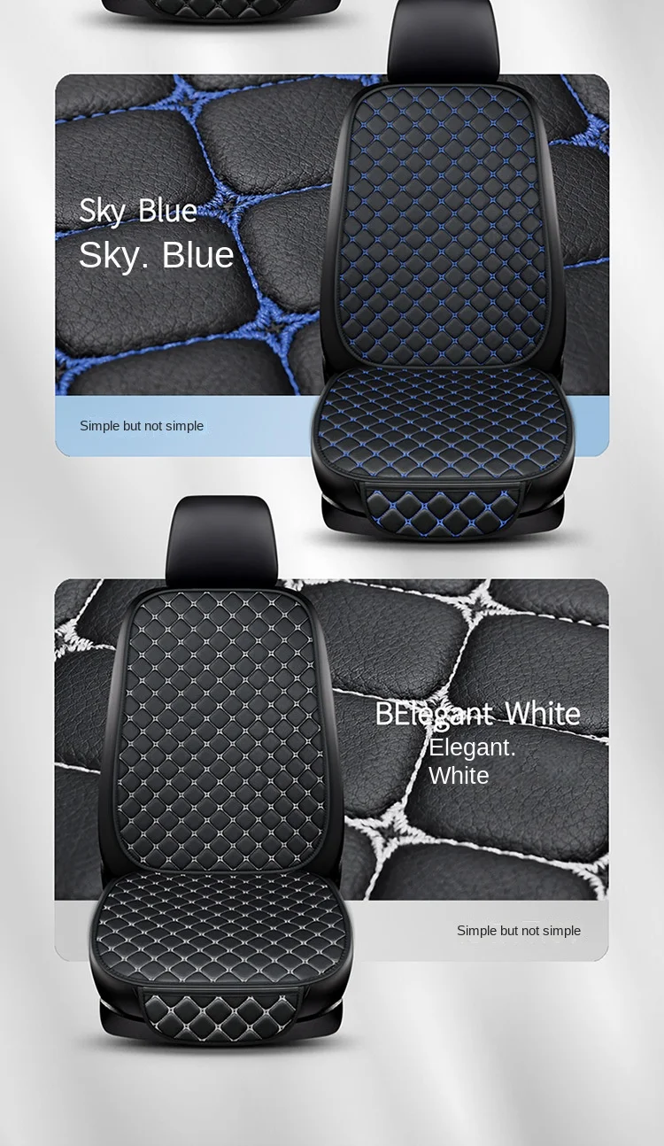 Cross-Border Amazon Leather Embroidered Non-Slip Single-Piece Seat Cushion Four Seasons Universal Tie-Free Four-piece Cushion manufacture