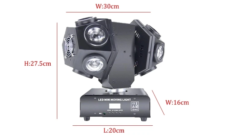 12*10W 4IN1 RGBW LED Mini Double Arm Moving Head Light