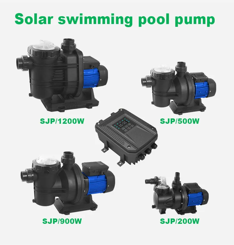 Sjp Australia 48v 72v 96v 500w 900w 1200w Solar Pool Pump With Mppt Dc
